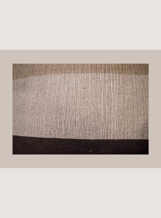 Oaxacan brown shades striped weave pillow cases