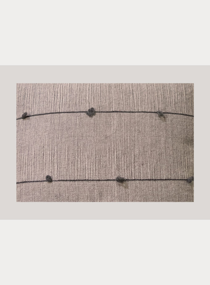 Oaxacan gray with white stripes weave pillow cases